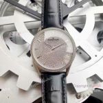 2019 Copy Jaeger-LeCoultre Master Ultra Thin Iced Out Full Diamonds Face 41 mm Watch